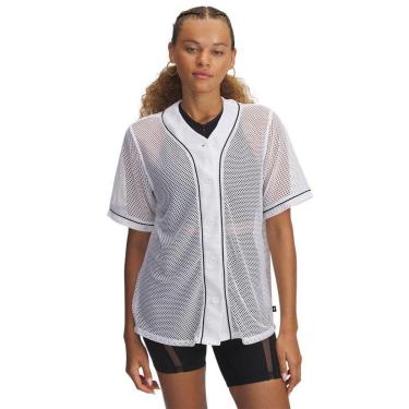 Imagem de Blusa Sportstyle Feminina Under Armour Baseball Jersey GG Branco-Feminino