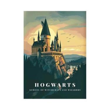 Imagem de Pôster De Hogwarts Em Tela, Arte De Parede Com Estampa Da Rua Diagon, 