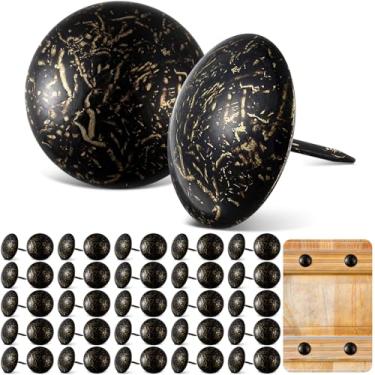 Imagem de Otoolling 50 peças de 2,5 cm de ferro grande Clavos decorativos pregos decorativos de ferro antigo prendedores ornamentais rústicos para portas de madeira, venezianas, vigas de madeira sintética