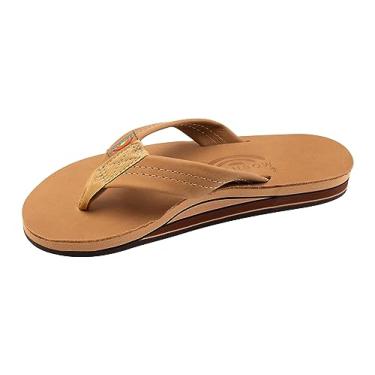 Imagem de Sandálias femininas Rainbow Sandals de couro Premier de camada dupla com suporte de arco, café, senhoras X-Large / 8,5-9,5 B(M) EUA