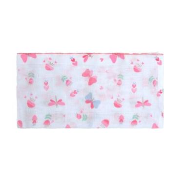 Imagem de Fralda de Pano para Bebê 68 cm x 70 cm 3 Unidades Bublim, Borboletas