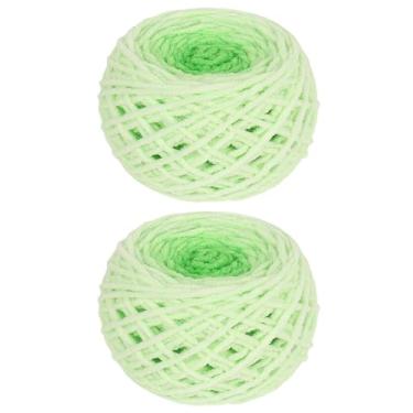 Imagem de Katech Fio ombré fofo para crochê - 2 peças de fio de chenille de veludo super volumoso de 285 g para tricô, fios de bolo gradiente macio e felpudo para cobertor de bebê, cachecol, travesseiro, boneca