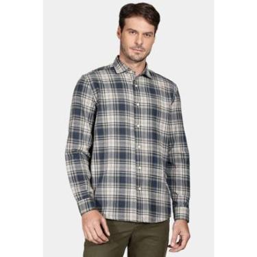 Imagem de Camisa Aramis Manga Longa Flanela Xadrez Marinho-Masculino