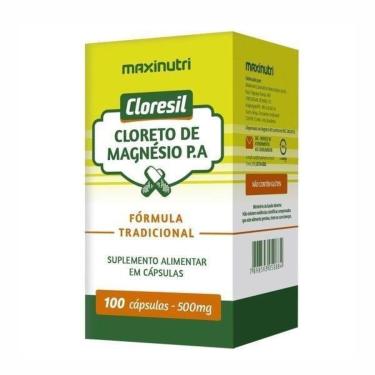 Imagem de Cloresil Cloreto de Magnésio P.A. 500mg 100 Cápsulas - Maxinutri-Unissex