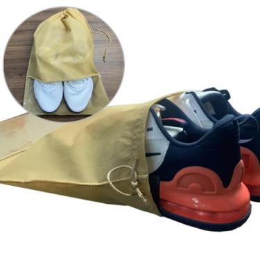 Imagem de 20 Saco Porta Sapato Grande Tenis Salto TNT Visor 33x43 Bg - Idealiza 