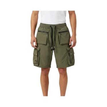 Imagem de Shorts cargo masculinos de boa qualidade, shorts de praia de verão, ca