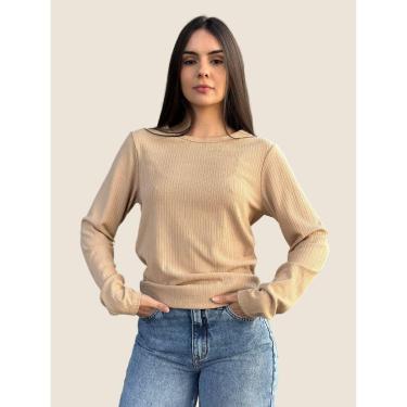 Imagem de Blusa Canelada Manga Longa Ajustada Dzarm-Feminino