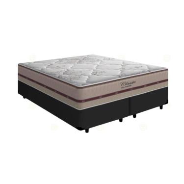 Imagem de Cama Box + Cabeceira Painel e Colchão de Molas Ensacadas Anjos Classic Queen 158cm