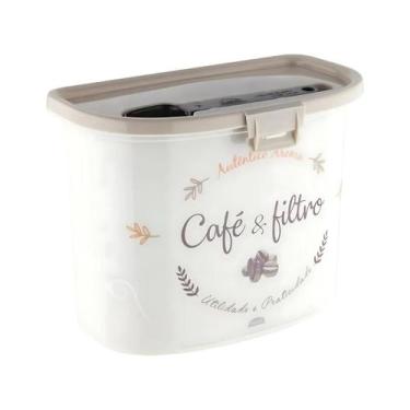 Imagem de Porta Café/Filtro Decorado 2,3L Plasútil Cozinha Organizada - PLASUTIL