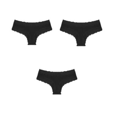 Imagem de Calcinhas Brasileiras De Algodão Com Renda plus Size, Sem Costura, Cin