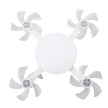 Imagem de LIANGLIDE Luz de ventilador de teto, luz de ventilador suspensa moderna com controle remoto, ventilador de 3 velocidades e lâmpada de 3 cores para quarto, sala de estar, cozinha, garagem, design de