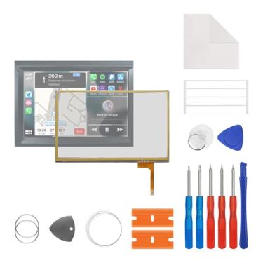 Imagem de SwarKing Substituição digitalizador de tela sensível ao toque de rádio de navegação de 7 polegadas para Toyota Prius LTA070B510F LTA070B511F LTA070B511F LTA070B512F 4 pinos com kit de ferramentas de