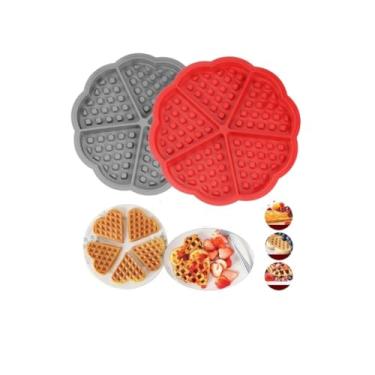 Imagem de Forma De Silicone Antiaderente Waffles Crocante Gofre Belga
