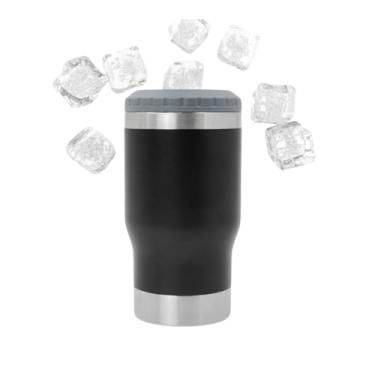 Imagem de Copo Térmico Porta-Lata e Long Neck com Abridor de Garrafa, Preto