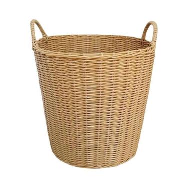 Imagem de Cesto De Roupa Dobrável Portátil De Vime Estilo Rattan Para Armazename