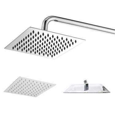 Imagem de Ducha Inox Chuveiro Quadrado 20x20 Banheiro Cromado Area