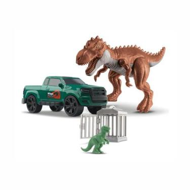 Imagem de Carrinho Pickup Escape Car Dinossauro Brinquedo Infantil - ORANGE TOYS