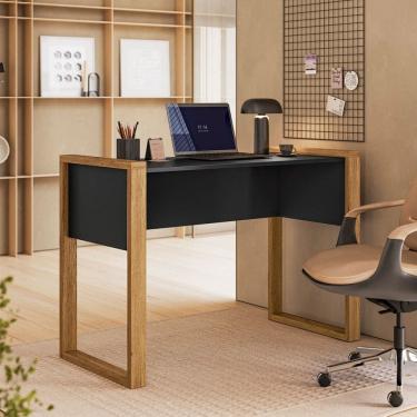 Imagem de Mesa para Escritório Office Freijó/Preto Fosco - Qmovi