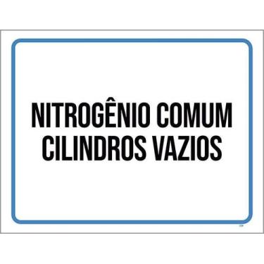 Imagem de Kit 5 Placa Acm Nitrogênio Comum Cilindros Vios 18X23 - Sinalizo