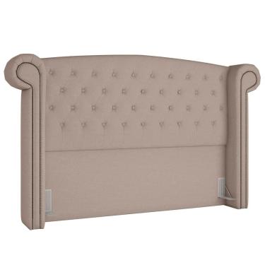 Imagem de Cabeceira Cama Box Casal 140cm Provença Z37 Linho Bege Cru - Mpozenato