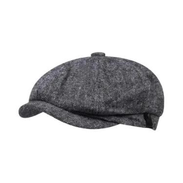 Imagem de Boina Retrô Masculina Estilo Peaky Blinders, Boné Octogonal Unissex Pa