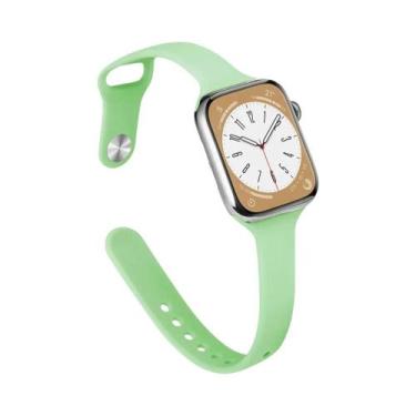 Imagem de Pulseira De Silicone Fina Para Apple Watch 44mm 40mm 38mm 42mm 49mm iW