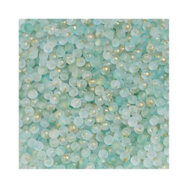 Imagem de Contas De Vidro Fosco Dourado Salpicado De 4mm, 100 Peças Para Joias A