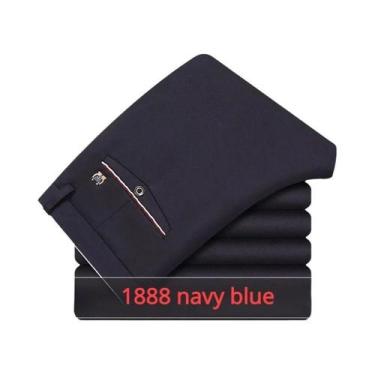 Imagem de Calças Sociais Masculinas Pretas Slim-Fit Confortáveis Para Todas as E