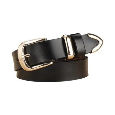 Imagem de Cinto Feminino De Couro Genuíno Casual Cor Pura De Alta Qualidade Para