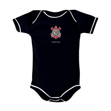 Imagem de Body Bebê Corinthians Preto Curto Oficial - Torcida Baby