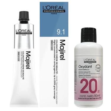 Imagem de Majirel Tinta 9.1 Louro MCl Cinza 60g + Ox 20vol 90ml Loreal - 1010-33