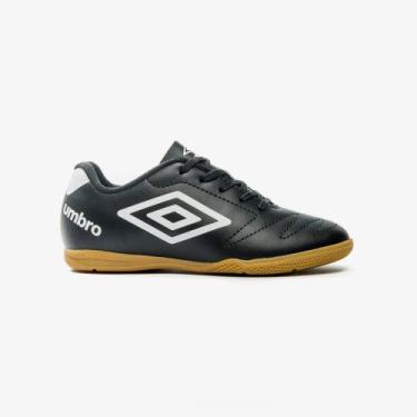 Imagem de Chuteira Futsal Class 2.2 Jr Umbro Unissex Cor:Preto+BrancoTamanho:32G