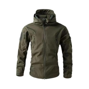 Imagem de Jaqueta Softshell Masculina De Inverno Com Forro De Lã, À Prova De Ven