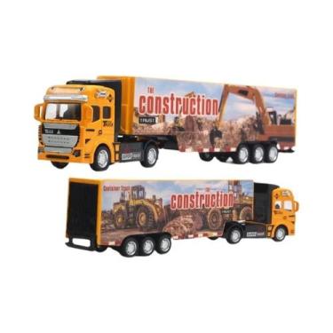 Imagem de 1/48 caminhão contêiner de tamanho grande removível brinquedo de corda