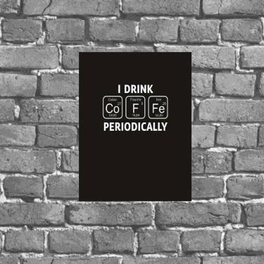 Imagem de Placa Decorativa Café Tabela Periódica 18x27cm