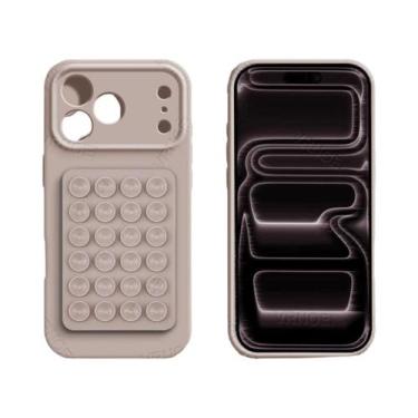 Imagem de Capa De Silicone Sólido Com Suporte De Sucção Para iPhone 16 15 14 pro
