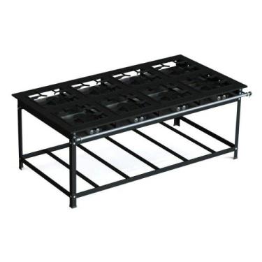 Imagem de Fogão Industrial 40x40 P10 8 Bocas Alta Pressão - JL Colombo