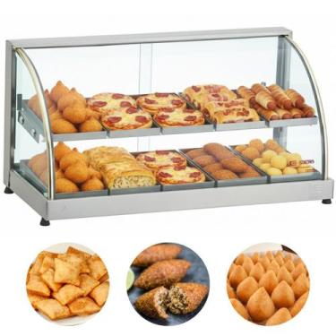 Imagem de Estufa De Salgados Vitrine Dupla 10 Bandejas Expositor Quente - Edanca