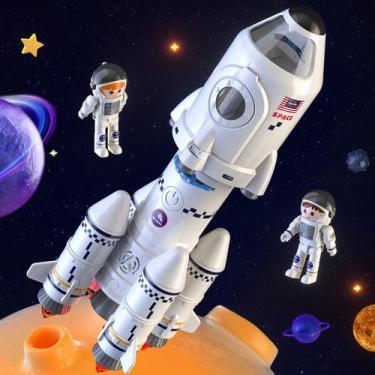 Imagem de Rocket Toy TEMI Space Shuttle com 2 astronautas e projetor