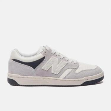 Imagem de Tênis New Balance 480 Cinza Bege Claro BB480HEI-Unissex