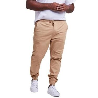 Imagem de Calça Plus Size Jogger Jeans Sarja Colorida Masculina Punho-Masculino