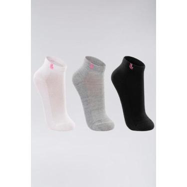 Imagem de Meia Lupo Kit c/ 3 Pares Adulto Woman Sport 03226-089-0901, 33-36, Col