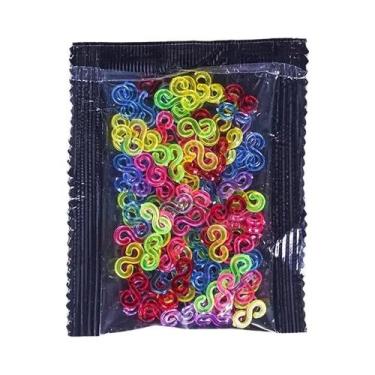 Imagem de Pulseiras Fluorescentes Coloridas 600 Peças DIY De Borracha Elástica P