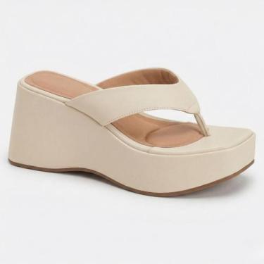 Imagem de Tamanco Feminino Vizzano Plataforma de Dedo Salto Anabela Original -, 