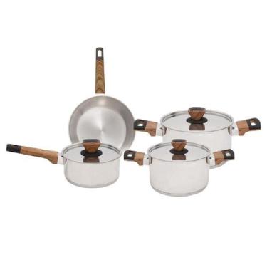 Imagem de Jogo De Panelas Inox 4 Pcs Brava Baquelite Tramontina