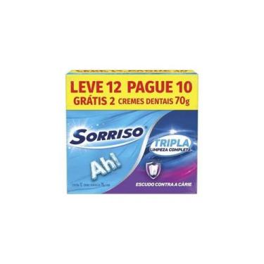 Imagem de Creme Dental Sorriso Tripla Limpeza Leve 12 Pague 10 70g