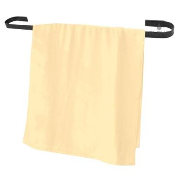 Imagem de Suporte Porta Toalha Banho Parede Banheiro Quadrado Preto - ALPHA HIDR