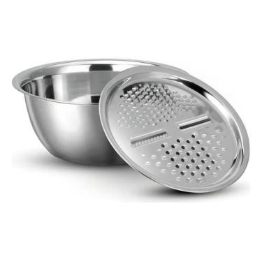 Imagem de Bowl Ralador Unyhome Aço Inox 26cm Para Legumes e Queijo Man - Congrat
