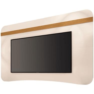 Imagem de Painel Para TV 80 Pol Orgânico 200cm Ermione B01 Off White Cinamomo - Lyam Decor