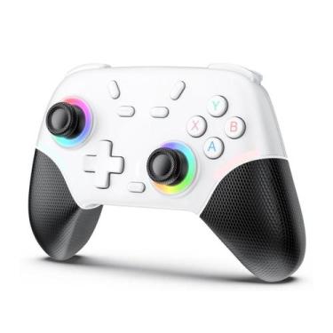 Imagem de Controle Gamer Sem Fio Compatível Switch Oled Lite Steam PC Cor:Branco